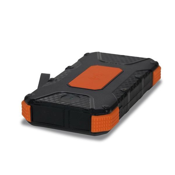 Повербанк з сонячною панеллю 20000mAh Power Bank Kraft TPB-1820SLP Orange бездротова зарядка 18W QC2.0 LED-ліхтар 43-00042 фото
