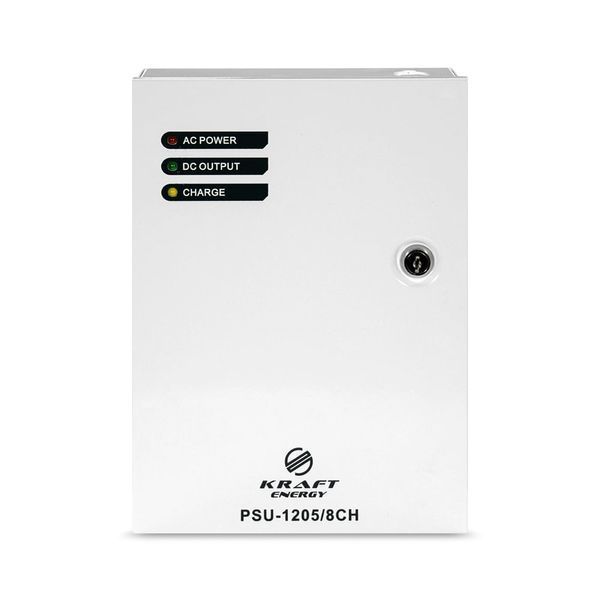ДБЖ Kraft PSU-1205/8CH 12 В 5 А, 8 каналів, металевий бокс з замком, під АКБ 7 А&middot;год 41-00031 фото