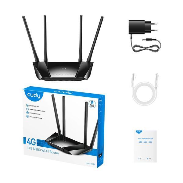 WiFi Mesh 4G LTE-маршрутизатор Cudy LT400 CAT4 N300 73-00551 фото