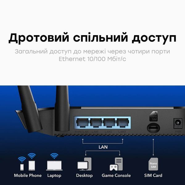 WiFi Mesh 4G LTE-маршрутизатор Cudy LT400 CAT4 N300 73-00551 фото