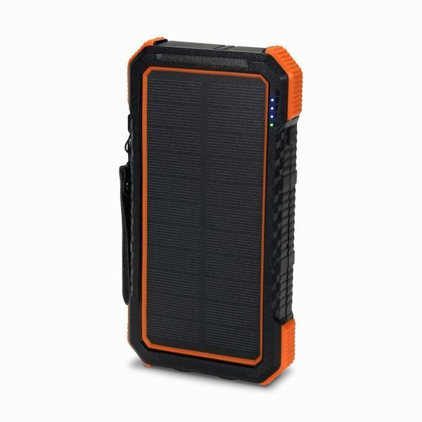 Повербанк з сонячною панеллю 20000mAh Power Bank Kraft TPB-1820SLP Orange бездротова зарядка 18W QC2.0 LED-ліхтар 43-00042 фото