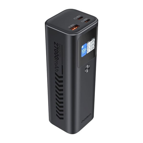 Повербанк 27000mAh Choetech B670 Grey 140W QC3.0 PD3.1 TFT Smart дисплей 43-00169 фото