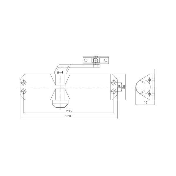 Дверний доводчик Dortec DT-84 Silver 63-00036 фото