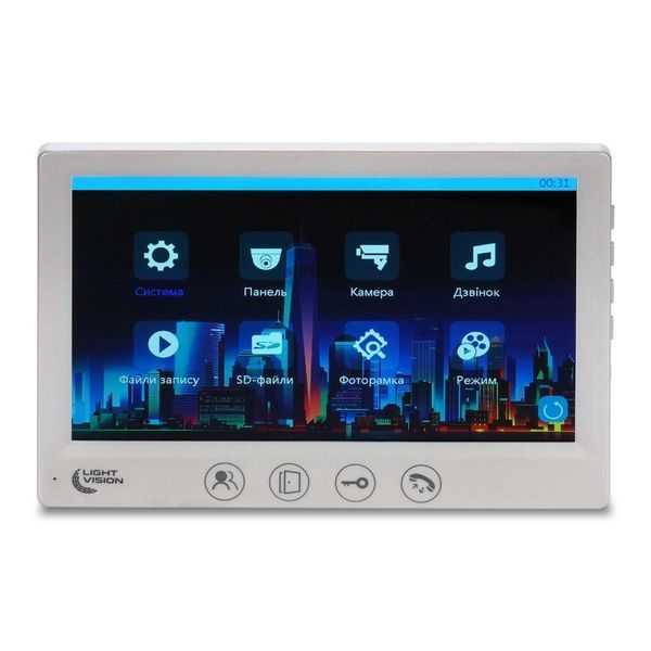 Відеодомофон 7" Light Vision AMSTERDAM FHD White 82-00206 фото