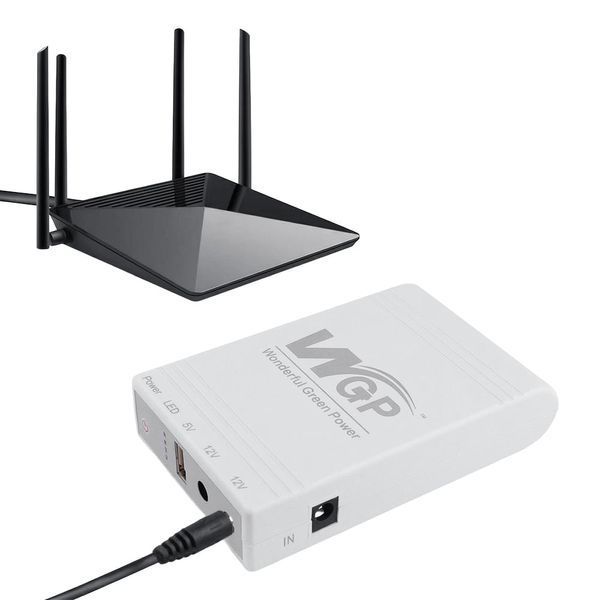 Джерело безперебійного живлення з блоком живлення Mini UPS WGP UPS103C Quick Charge 20000mAh 5V/12V/12V, Li-ion 4*5Ah, для роутера та оптичного терміналу 42-00317 фото