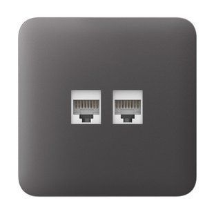 Фронтальна панель Ajax SoloCover grey/сіра для інтернет-розетки Outlet 26-00592 фото