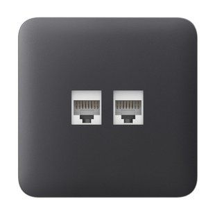 Фронтальна панель Ajax SoloCover graphite/графіт для інтернет-розетки Outlet 26-00593 фото