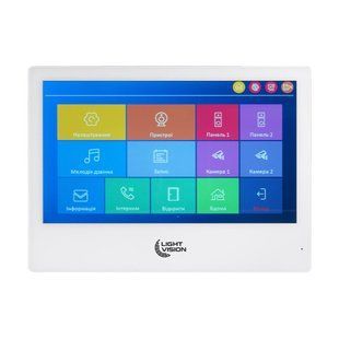 Відеодомофон 10" WiFi Tuya Light Vision SINGAPORE FHD White 82-00229 фото