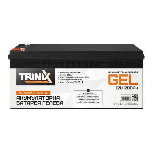 Акумуляторна батарея гелева 12В 200Аг Trinix TGL12V200Ah/20Hr GEL 44-00015 фото