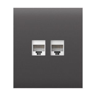 Фронтальна панель Ajax CenterCover grey/сіра для інтернет-розетки Outlet 26-00599 фото