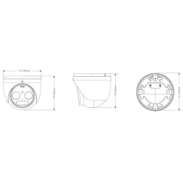 Тепловізійна IP-відеокамера TVT TD-5525E1-VT Thermal 256*192 f=3.2mm Optical 5Mp f=4mm 77-00320 фото
