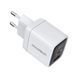 Мережевий зарядний пристрій Choetech PD6052 PD35W GAN A+C White 43-00128 фото 2