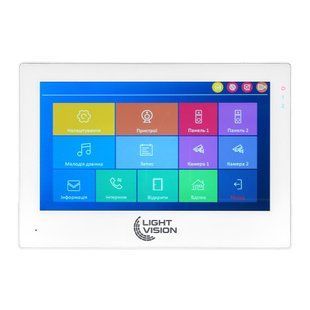 Відеодомофон 7" WiFi Tuya Light Vision SINGAPORE FHD White 82-00230 фото