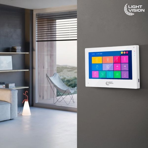 Відеодомофон 7" WiFi Tuya Light Vision SINGAPORE FHD White 82-00230 фото
