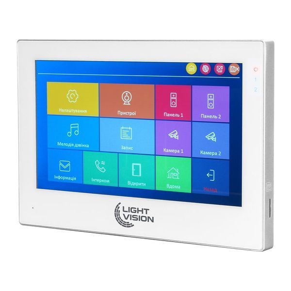 Відеодомофон 7" WiFi Tuya Light Vision SINGAPORE FHD White 82-00230 фото