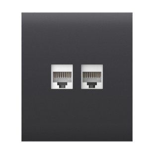 Фронтальна панель Ajax CenterCover graphite/графіт для інтернет-розетки Outlet 26-00600 фото