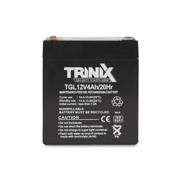 Акумуляторна батарея гелева 12В 4Аг Trinix TGL12V4Ah/20Hr GEL 44-00062 фото