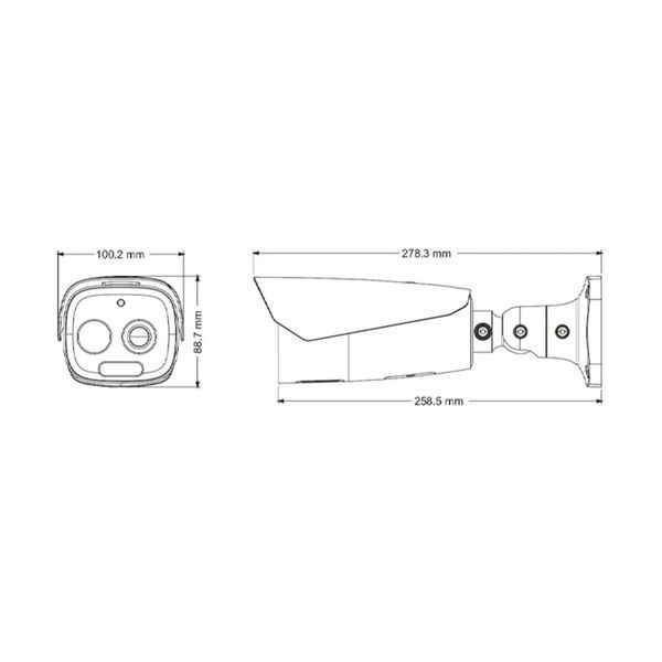 Тепловізійна IP-відеокамера TVT TD-5433E1-VT Thermal 384*288 f=12.3mm Optical 5Mp f=8mm 77-00316 фото