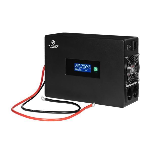 Високочастотний інвертор 600VA/600W Kraft KRF-SAVR600VA/600W-12V під зовнішній акумулятор 42-00112 фото