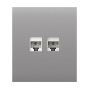 Фронтальна панель Ajax CenterCover fog/димна для інтернет-розетки Outlet 26-00601 фото