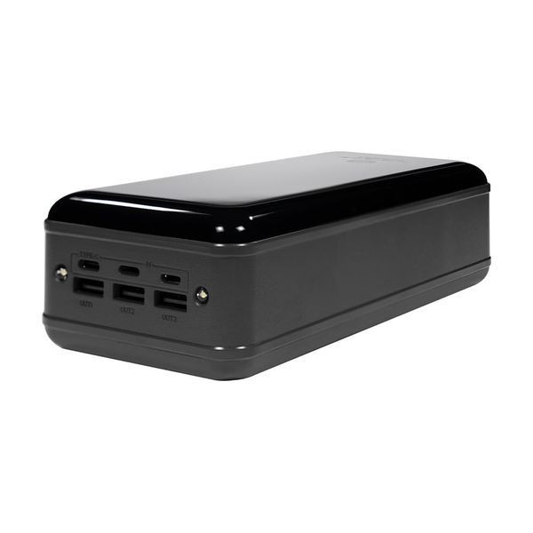 Повербанк 50000mAh Power Bank Kraft KPB-1650L Black 2 світлодіоди 43-00055 фото