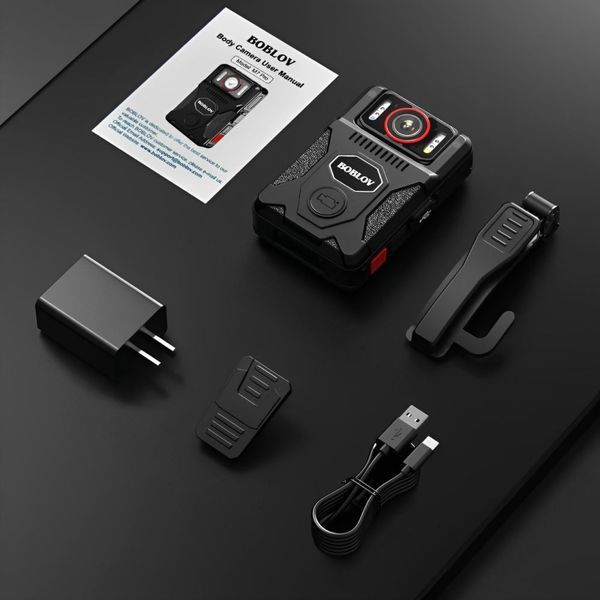 Нагрудний відеореєстратор Boblov M7 PRO 4K 128GB GPS 75-00213 фото