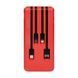 Повербанк 10000mAh Power Bank Kraft KPB-1110W Red бездротова зарядка 43-00056 фото 3