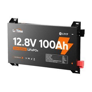 Акумуляторна батарея літій-залізо-фосфатна 12.8В 100А*год LiFePO4 LiTime Slim 12V100-100-SLIM-LTCP-4-SE100 ультратонка 44-00531 фото