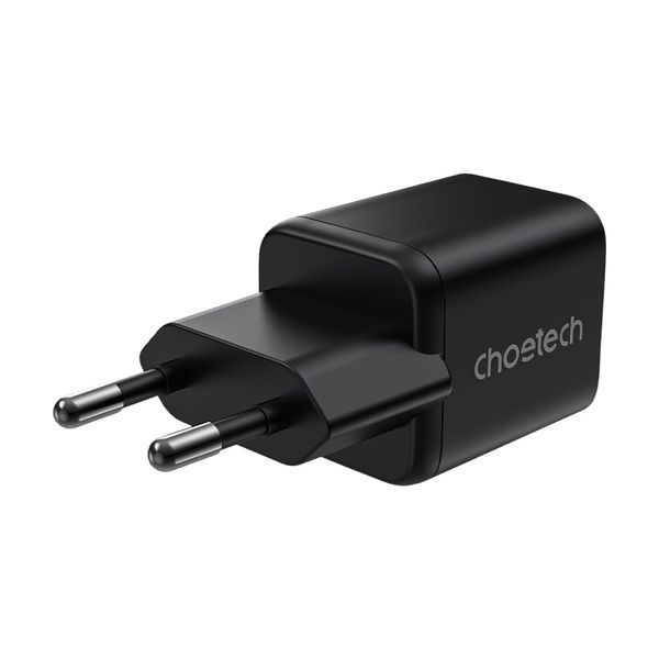 Мережевий зарядний пристрій Choetech PD5012 mini PD30W GAN A+C Black 43-00141 фото