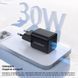 Мережевий зарядний пристрій Choetech PD5012 mini PD30W GAN A+C Black 43-00141 фото 4