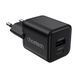 Мережевий зарядний пристрій Choetech PD5012 mini PD30W GAN A+C Black 43-00141 фото 1